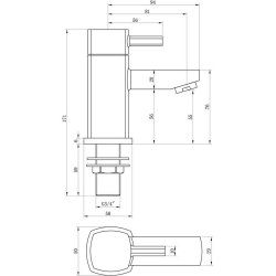 Ajax Weighton Chrome Bath Taps