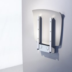 Smedbo Living White Folding Wall Mounted Shower Seat