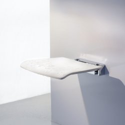 Smedbo Living White Folding Wall Mounted Shower Seat