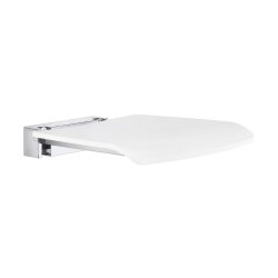 Smedbo Living White Folding Wall Mounted Shower Seat