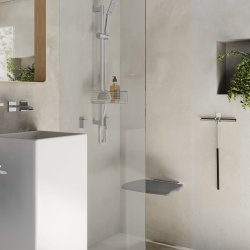 Smedbo Living Dark Grey Folding Wall Mounted Shower Seat