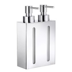 Smedbo Outline Wall Mounted Soap Dispenser with Two Containers