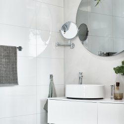 Smedbo Outline Chrome 7x Swing Arm Shaving and Makeup Mirror