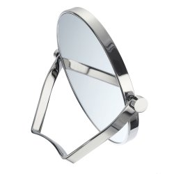 Smedbo Outline Chrome Shaving and Makeup Travel Mirror with Swivel Stand