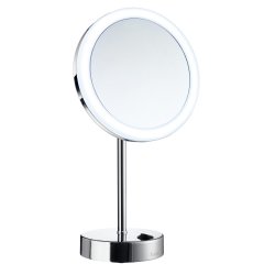 Smedbo Outline Chrome 5x Shaving and Makeup Mirror with LED