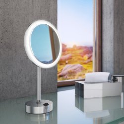 Smedbo Outline Chrome 5x Shaving and Makeup Mirror with LED
