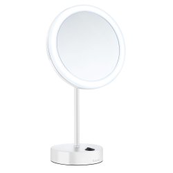 Smedbo Outline White 5x Shaving and Make-up Mirror with LED