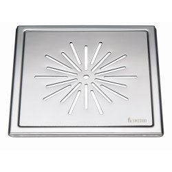 Smedbo Outline Polished Stainless Steel Floor Grating Star Pattern