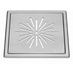 Smedbo Outline Brushed Stainless Steel Floor Grating Star Pattern