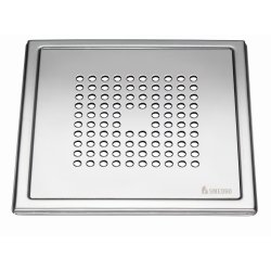 Smedbo Outline Polished Stainless Steel Floor Grating Square Pattern
