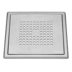 Smedbo Outline Brushed Stainless Steel Floor Grating Square Pattern