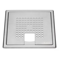 Smedbo Outline Brushed Stainless Steel Floor Grating Square for Tub Pattern
