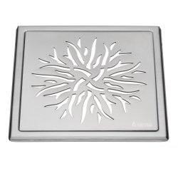 Smedbo Outline Brushed Stainless Steel Floor Grating Crown Pattern