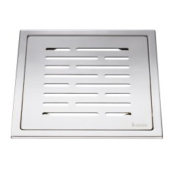 Smedbo Outline Polished Stainless Steel Floor Grating Lines Pattern