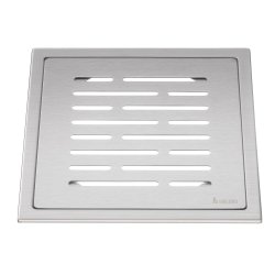 Smedbo Outline Brushed Stainless Steel Floor Grating Lines Pattern
