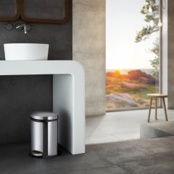 Smedbo Outline Lite Brushed Stainless Steel 6L Soft Close Pedal Bin
