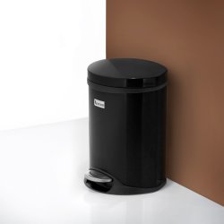 Smedbo Outline Lite Black 6L Soft Close Pedal Bin