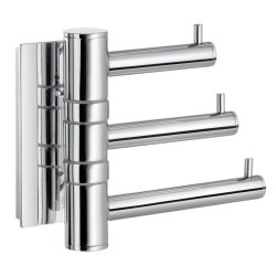 Smedbo Pool Polished Chrome Swing Arm Triple Hook