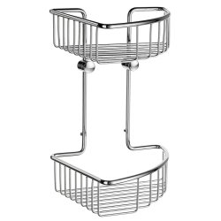 Smedbo Sideline Chrome 207 x 207mm Double Corner Soap Basket