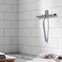 Smedbo Sideline Chrome Round Shower Squeegee With Hook