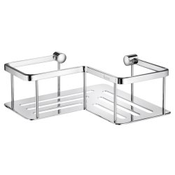 Smedbo Sideline Polished Chrome 200 x 200mm L Shape Soap Basket