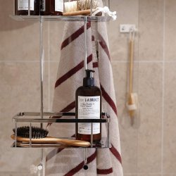 Smedbo Sideline 250 x 103mm Double Shower Basket