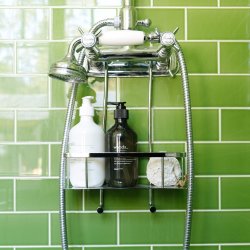 Smedbo Sideline Polished Chrome 220 x 130mm Soap Basket for Shower Mixer