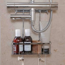 Smedbo Sideline Polished Chrome 220 x 130mm Soap Basket for Shower Mixer