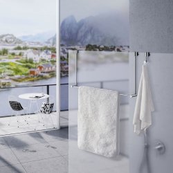 Smedbo Sideline Chrome Hook for Glass Shower Panel