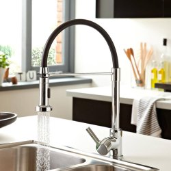 Bristan Liquorice Professional Kitchen Sink Mixer with Pull Down Spray-1