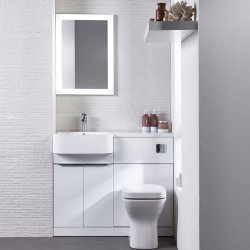 Tavistock-Match-1000mm-Gloss-White-Left-Handed-Unit-&-Basin