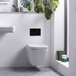 Tavistock Sensor Dual Flush Plate - Black-1