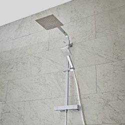 Tavistock Index Cool Touch Thermostatic Dual Function Bar Valve with Shower Head & Handset-1