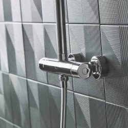 Tavistock Quantum Cool Touch Thermostatic Dual Function Bar Valve with Shower Head & Handset-1