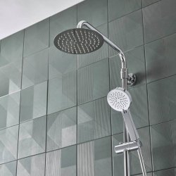 Tavistock Quantum Cool Touch Thermostatic Dual Function Bar Valve with Shower Head & Handset-1