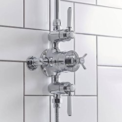 Tavistock Cheltenham Exposed Dual Function Shower Valve with Shower Head & Handset-1
