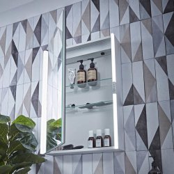 Tavistock Slide 500mm Single Door Illuminated Cabinet-1