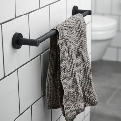 Miller Bond Matt Black 645mm Single Towel Rail