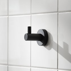 Miller Bond Matt Black Single Robe Hook