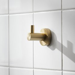 Miller Bond Brushed Brass Single Robe Hook