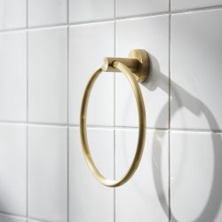 Miller Bond Brushed Brass Towel Ring