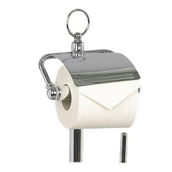 Miller Classic Freestanding Toilet Roll Holder With Brush Set And Optional Lid 1