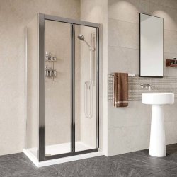 Roman Haven Framed 1200mm Bi-Fold Shower Door Alcove Fitting