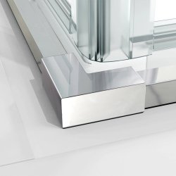 Merlyn 8 Series 900 x 900mm Frameless Double Pivot Showerwall