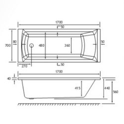 Beaufort Rockall SE 1700 x 700mm