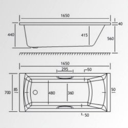Beaufort Rockall SE TG 1650 x 700mm