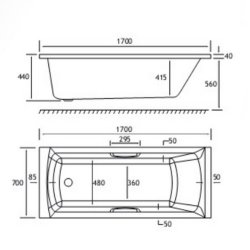 Beaufort Rockall SE TG 1700 x 700mm