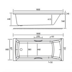 Beaufort Rockall SE TG 1800 x 800mm