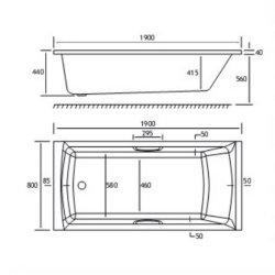 Beaufort Rockall SE TG 1900 x 900mm