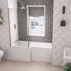 Beaufort Portland 1700 x 850mm LH L Shaped 5mm Bath